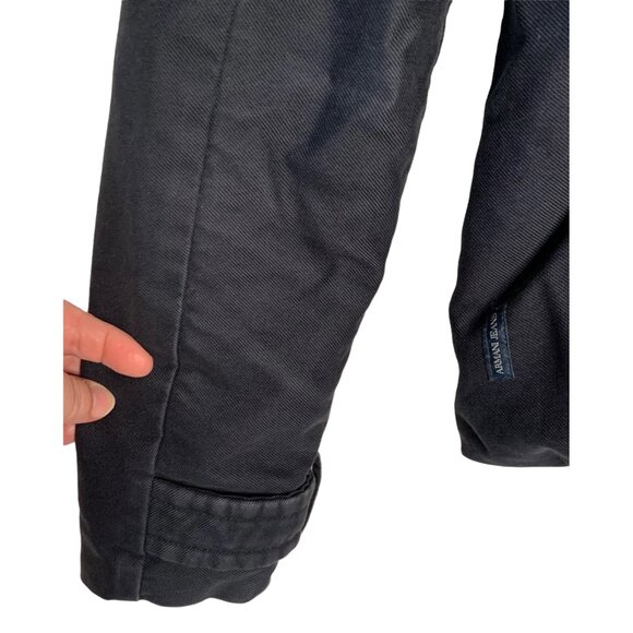 ARMANI JEANS Navy Blue Double-Breasted Fur-Lined Collar Women's Jacket Size 4 - Picture 9 of 9